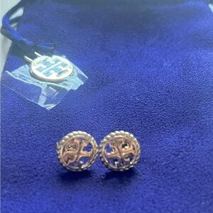 Tory Burch gold logo earrings